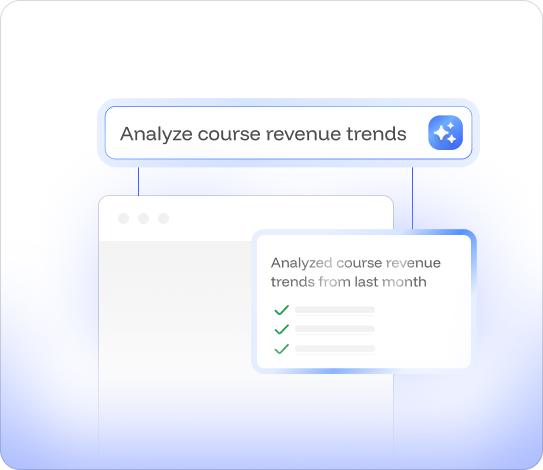 Admin dashboard with plain-English prompt and AI-generated analytics